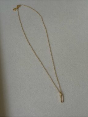 Gorjana Gold pave crystal Pendant Necklace